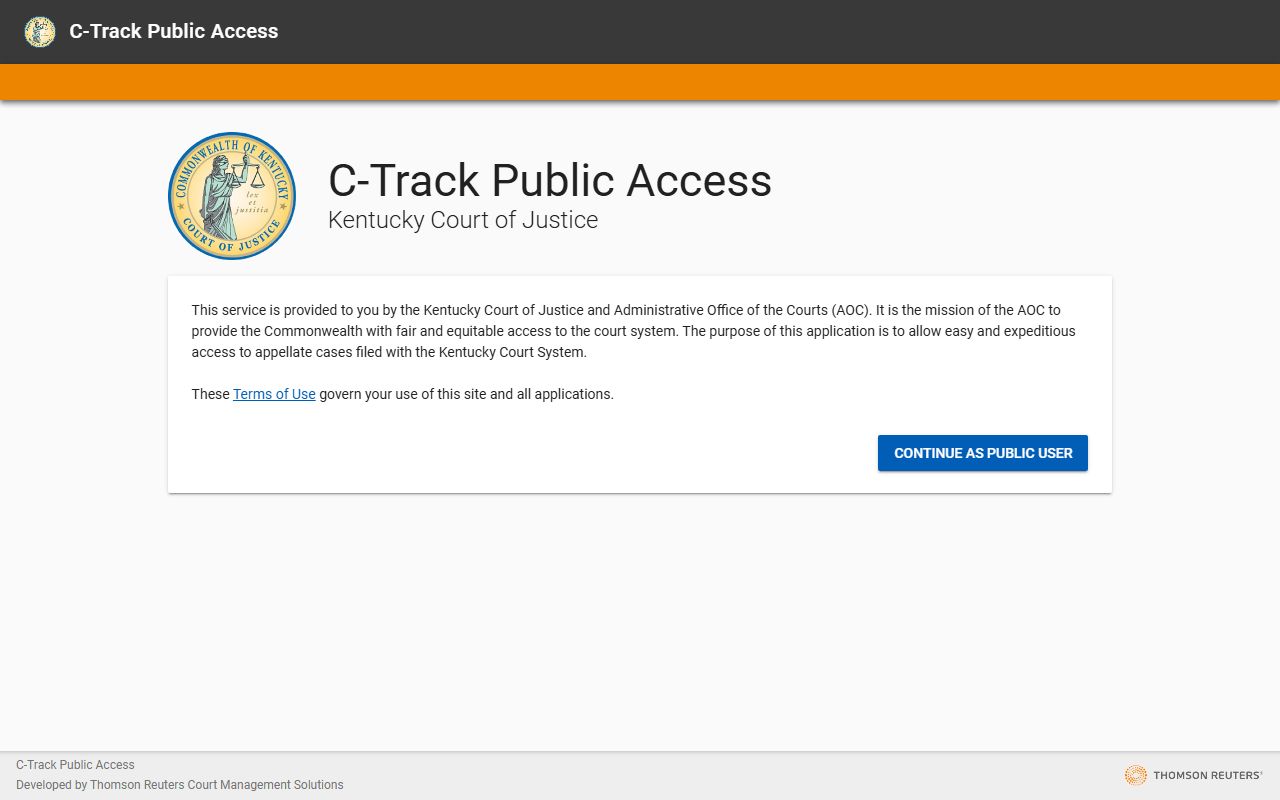 Union County court records Kentucky appellate public access