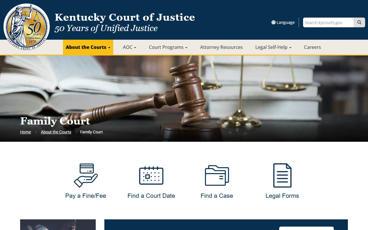 Union County court records and Kentucky Family Court division