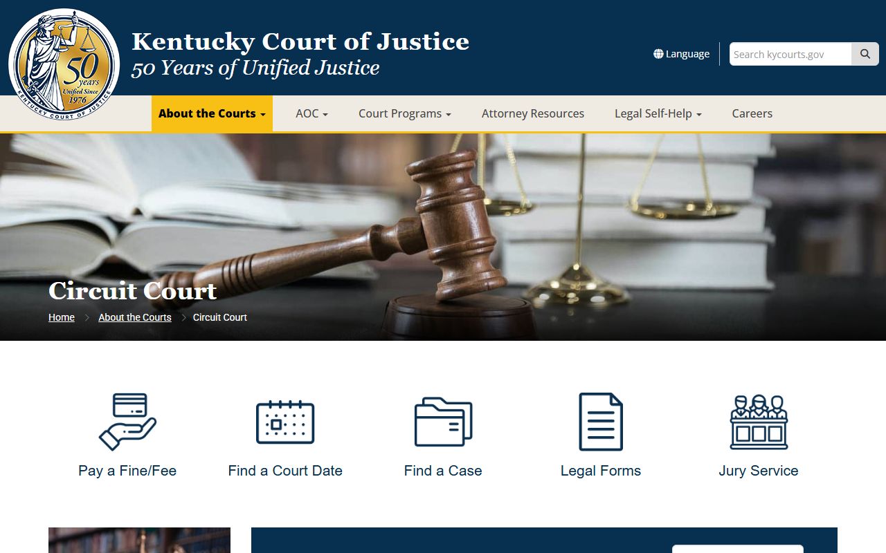 Union County court records and Kentucky Circuit Court jurisdiction